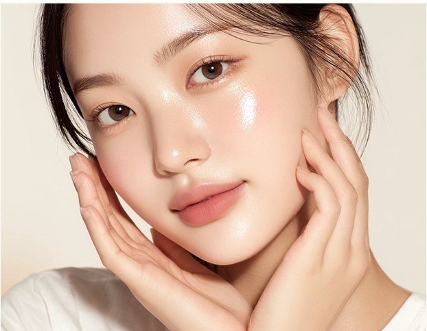 촉촉하고 탄력 있는 피부를 가진 여성 모델