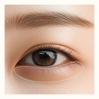 도톰한 눈 밑 애교살을 강조한 눈 사진
