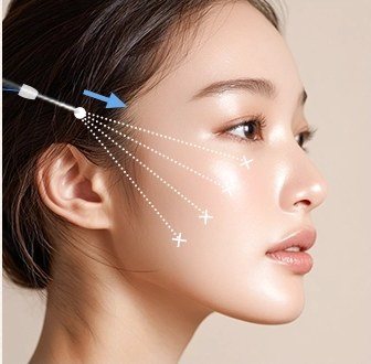 실 삽입 단계 일러스트