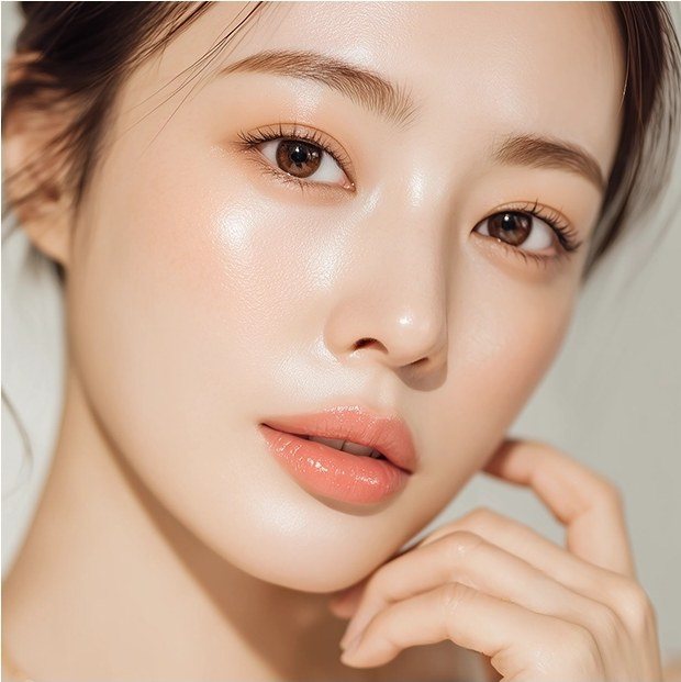 또렷하고 세련된 인상의 여성 얼굴 클로즈업 사진